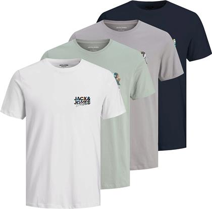 ΣΕΤ T-SHIRTS GEPLAS 12288304 ΕΓΧΡΩΜΟ REGULAR FIT JACK & JONES
