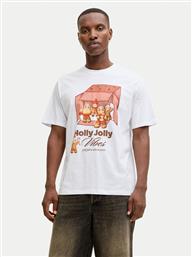 T-SHIRT HOLIDAY CARTOON 12287550 ΛΕΥΚΟ RELAXED FIT JACK & JONES