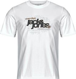 T-SHIRT ΜΕ ΚΟΝΤΑ ΜΑΝΙΚΙΑ JCOGRID BRANDING JACK & JONES