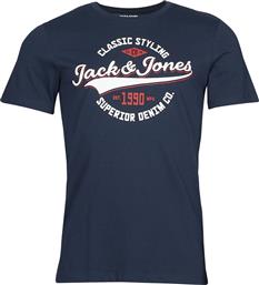 T-SHIRT ΜΕ ΚΟΝΤΑ ΜΑΝΙΚΙΑ JJELOGO JACK & JONES