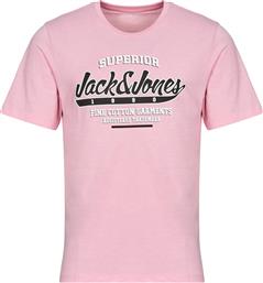 T-SHIRT ΜΕ ΚΟΝΤΑ ΜΑΝΙΚΙΑ JJELOGO JACK & JONES