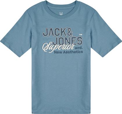 T-SHIRT ΜΕ ΚΟΝΤΑ ΜΑΝΙΚΙΑ JJELOGO TEE SS O-NECK JACK & JONES