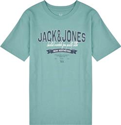 T-SHIRT ΜΕ ΚΟΝΤΑ ΜΑΝΙΚΙΑ JJELOGO TEE SS O-NECK JACK & JONES