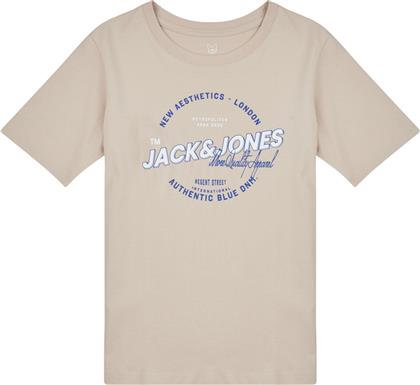T-SHIRT ΜΕ ΚΟΝΤΑ ΜΑΝΙΚΙΑ JJELOGO TEE SS O-NECK JACK & JONES