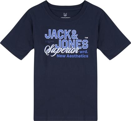 T-SHIRT ΜΕ ΚΟΝΤΑ ΜΑΝΙΚΙΑ JJELOGO TEE SS O-NECK JACK & JONES