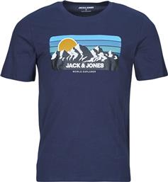 T-SHIRT ΜΕ ΚΟΝΤΑ ΜΑΝΙΚΙΑ JJPEAK JACK & JONES