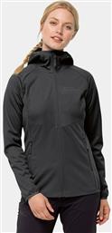 ΜΠΟΥΦΑΝ SOFTSHELL GO HIKE SOFTSHELL 1306862 ΜΑΥΡΟ REGULAR FIT JACK WOLFSKIN