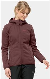 ΜΠΟΥΦΑΝ SOFTSHELL WINDHAIN HOODY 1307481 ΜΠΟΡΝΤΟ REGULAR FIT JACK WOLFSKIN