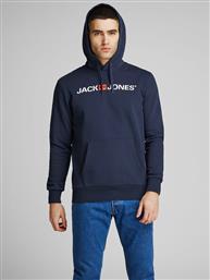 ΜΠΛΟΥΖΑ CORP OLD LOGO 12137054 ΣΚΟΥΡΟ ΜΠΛΕ REGULAR FIT JACK & JONES από το MODIVO