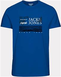 JORLOCKS TEE SS CREW NECK FST 12232657-NAUTICAL BLUE BLUE JACK & JONES από το POLITIKOS