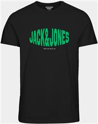 JORMARQUE TEE SS CREW NECK FST 12232652-BLACK BLACK JACK & JONES