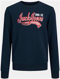 ΜΠΛΟΥΖΑ LOGO 12249309 ΣΚΟΥΡΟ ΜΠΛΕ STANDARD FIT JACK & JONES