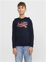 ΜΠΛΟΥΖΑ LOGO 12257309 ΣΚΟΥΡΟ ΜΠΛΕ STANDARD FIT JACK & JONES