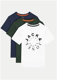 ΣΕΤ 3 T-SHIRTS WARRIOR 12248802 ΕΓΧΡΩΜΟ REGULAR FIT JACK & JONES