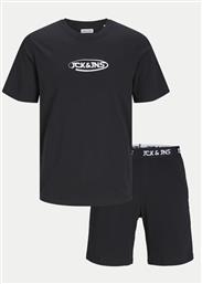 ΣΕΤ T-SHIRT ΚΑΙ ΑΘΛΗΤΙΚΟ ΣΟΡΤΣ JACOLIVER 12257172 ΜΑΥΡΟ STANDARD FIT JACK & JONES