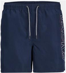 ΣΟΡΤΣ ΚΟΛΥΜΒΗΣΗΣ FIJI DOUBLE LOGO 12256153 ΣΚΟΥΡΟ ΜΠΛΕ REGULAR FIT JACK & JONES