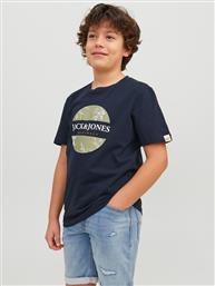 T-SHIRT 12230796 ΣΚΟΥΡΟ ΜΠΛΕ STANDARD FIT JACK & JONES