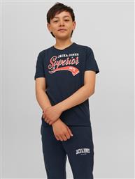 T-SHIRT 12237367 ΣΚΟΥΡΟ ΜΠΛΕ REGULAR FIT JACK & JONES