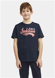 T-SHIRT 12257379 ΣΚΟΥΡΟ ΜΠΛΕ STANDARD FIT JACK & JONES