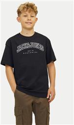 T-SHIRT CALEB 12258924 ΜΑΥΡΟ RELAXED FIT JACK & JONES