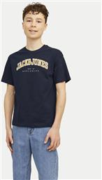 T-SHIRT CALEB 12258924 ΣΚΟΥΡΟ ΜΠΛΕ RELAXED FIT JACK & JONES