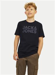 T-SHIRT CORP LOGO 12152730 ΜΑΥΡΟ REGULAR FIT JACK & JONES JUNIOR