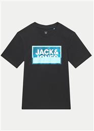 T-SHIRT JCOLOGAN 12259922 ΜΑΥΡΟ REGULAR FIT JACK & JONES