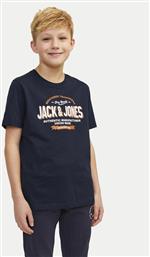 T-SHIRT LOGO 12258876 ΣΚΟΥΡΟ ΜΠΛΕ REGULAR FIT JACK & JONES