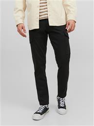 ΠΑΝΤΕΛΟΝΙ ΥΦΑΣΜΑΤΙΝΟ OLLIE 12224001 ΜΑΥΡΟ REGULAR FIT JACK & JONES