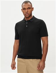 POLO EMIL 12248819 ΜΑΥΡΟ REGULAR FIT JACK & JONES