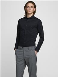 ΠΟΥΚΑΜΙΣΟ PARMA 12097662 ΜΑΥΡΟ SUPER SLIM FIT JACK & JONES