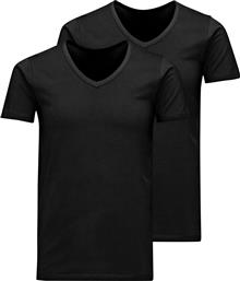 ΣΕΤ 2 T-SHIRTS BASIC 12133914 ΜΑΥΡΟ SLIM FIT JACK & JONES