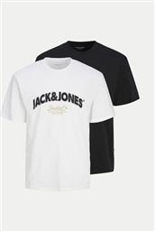 ΣΕΤ 2 T-SHIRTS BRONX 12271571 ΜΑΥΡΟ RELAXED FIT JACK & JONES από το MODIVO