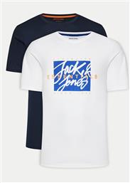 ΣΕΤ 2 T-SHIRTS COLTON 12277637 ΕΓΧΡΩΜΟ STANDARD FIT JACK & JONES