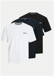 ΣΕΤ 3 T-SHIRTS BEAU 12277465 ΕΓΧΡΩΜΟ RELAXED FIT JACK & JONES