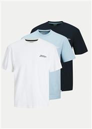 ΣΕΤ 3 T-SHIRTS BEAU 12277465 ΕΓΧΡΩΜΟ RELAXED FIT JACK & JONES