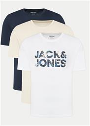 ΣΕΤ 3 T-SHIRTS BRYAN 12277956 ΕΓΧΡΩΜΟ RELAXED FIT JACK & JONES