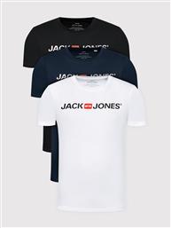 ΣΕΤ 3 T-SHIRTS CORP LOGO 12191330 ΕΓΧΡΩΜΟ SLIM FIT JACK & JONES