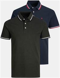 ΣΕΤ ΜΠΛΟΥΖΕΣ POLO 2 ΤΕΜΑΧΙΩΝ PAULOS 12191216 ΕΓΧΡΩΜΟ SLIM FIT JACK & JONES