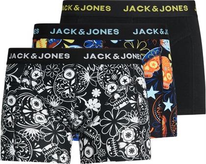 ΣΕΤ ΜΠΟΞΕΡΑΚΙΑ 3 ΤΜΧ SUGAR SKULL 12185485 ΕΓΧΡΩΜΟ JACK & JONES