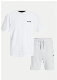 ΣΕΤ T-SHIRT ΚΑΙ ΑΘΛΗΤΙΚΟ ΣΟΡΤΣ BEAU 12277466 ΛΕΥΚΟ RELAXED FIT JACK & JONES