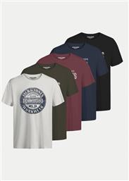 ΣΕΤ T-SHIRTS 5 ΤΕΜΑΧΙΩΝ 12267874 ΕΓΧΡΩΜΟ COMFORT FIT JACK & JONES