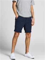 ΣΟΡΤΣ ΥΦΑΣΜΑΤΙΝΟ DAVE 12182549 ΣΚΟΥΡΟ ΜΠΛΕ REGULAR FIT JACK & JONES