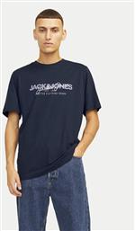 T-SHIRT ALVIS 12256803 ΣΚΟΥΡΟ ΜΠΛΕ STANDARD FIT JACK & JONES