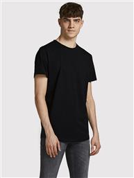 T-SHIRT BASHER 12182498 ΜΑΥΡΟ REGULAR FIT JACK & JONES