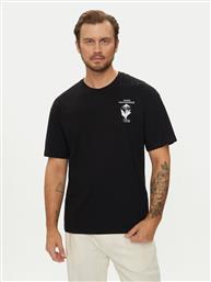 T-SHIRT BRADLEY 12264415 ΜΑΥΡΟ RELAXED FIT JACK & JONES από το MODIVO