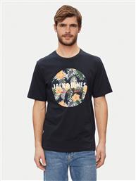 T-SHIRT CHILL 12248072 ΣΚΟΥΡΟ ΜΠΛΕ STANDARD FIT JACK & JONES