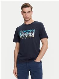 T-SHIRT COLTON 12268438 ΣΚΟΥΡΟ ΜΠΛΕ STANDARD FIT JACK & JONES