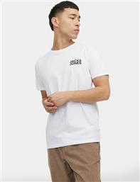 T-SHIRT CORP 12151955 ΛΕΥΚΟ REGULAR FIT JACK & JONES