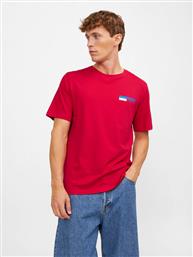 T-SHIRT CORP 12233999 ΚΟΚΚΙΝΟ STANDARD FIT JACK & JONES